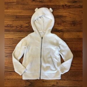Baby Gap LS Zipper Knit Hooded Sweater 
Size 4 / 5 XS Extra Small
100% Cotton